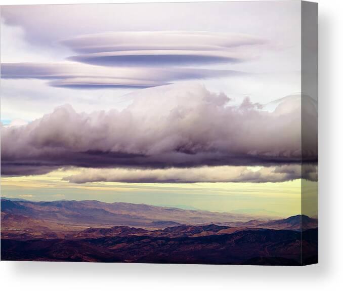 Lake Tahoe Canvas Print featuring the photograph Heavenly Clouds by Christopher Johnson