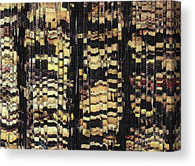 Vcr Tapes Canvas Print featuring the digital art Heavy Digital Abstract by Phil Perkins