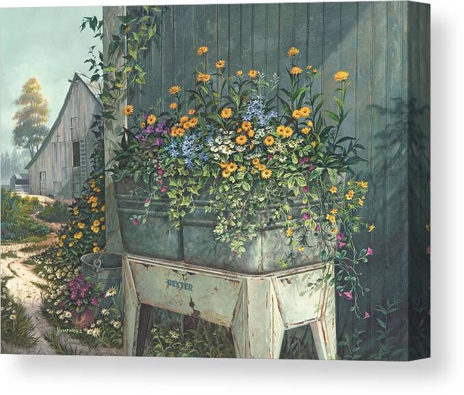 Michael Humphries Canvas Print featuring the painting Hidden Treasures by Michael Humphries