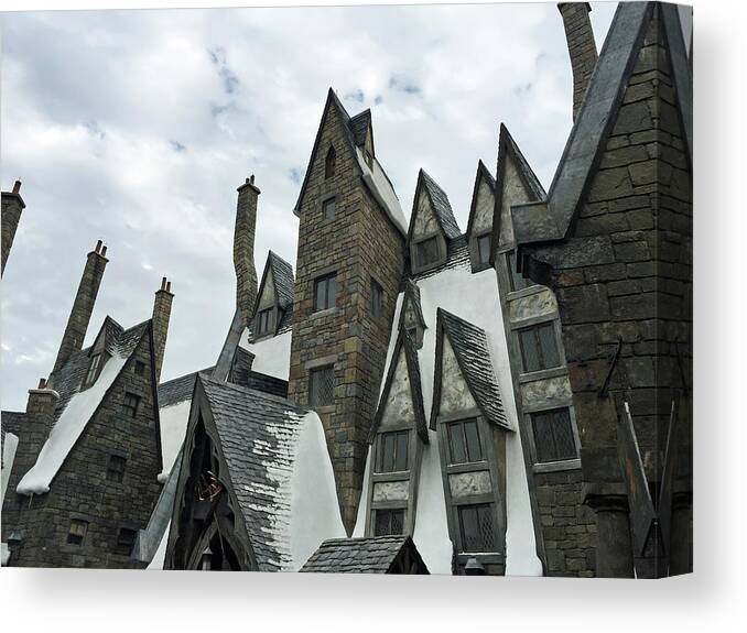 Hogsmeade Canvas Print featuring the photograph Hogsmeade Rooftops by Aimee L Maher ALM GALLERY