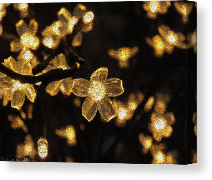 Christmas Canvas Print featuring the photograph Holiday Lights I by Kathi Isserman