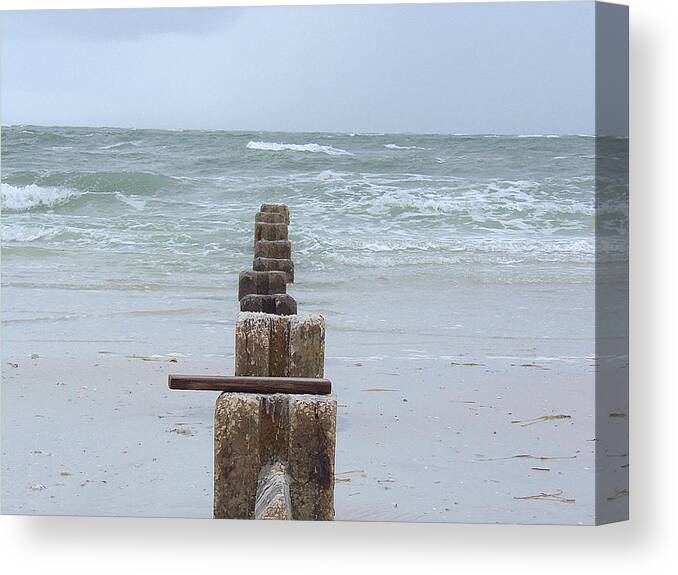 Landscape Photography Canvas Print featuring the photograph Honeymoon Island Storm Watch by Christopher Mercer