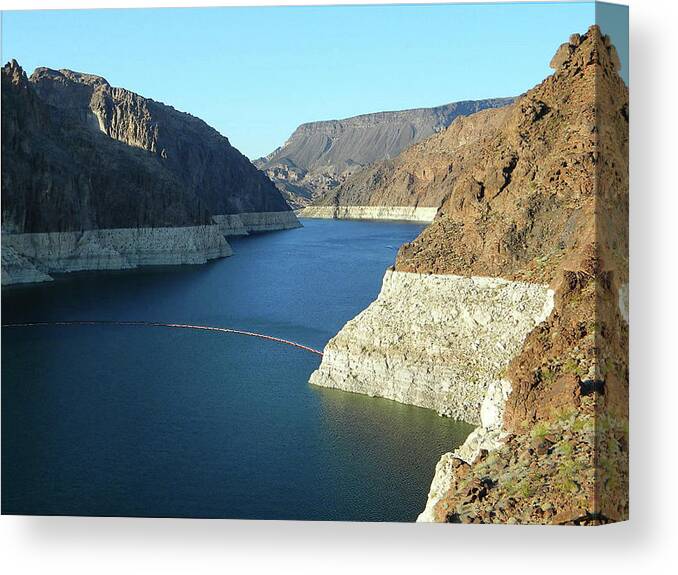 Hoover Dam Canvas Print featuring the photograph Hoover Dam In May by Emmy Marie Vickers