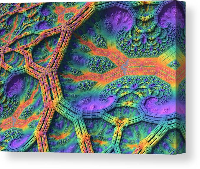 Trippy Canvas Print featuring the digital art I Don't Do Drugs, Just Fractals by Lyle Hatch
