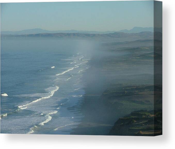 Sea Scape Canvas Print featuring the photograph I Feel As If I Have Just Landed on the Moon by Donna Thomas