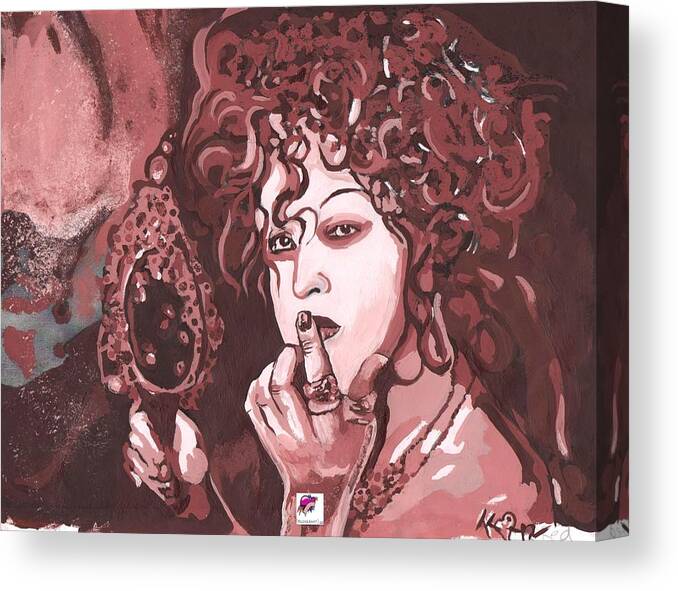 Cyndi Lauper Canvas Print featuring the painting I See Your True Colors by Carol Rashawnna Williams