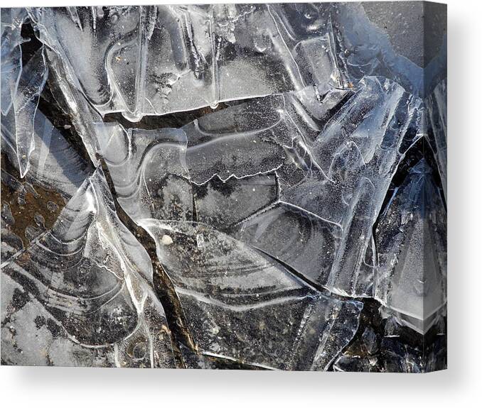 Ice Canvas Print featuring the photograph Ice Abstract by Lynda Lehmann