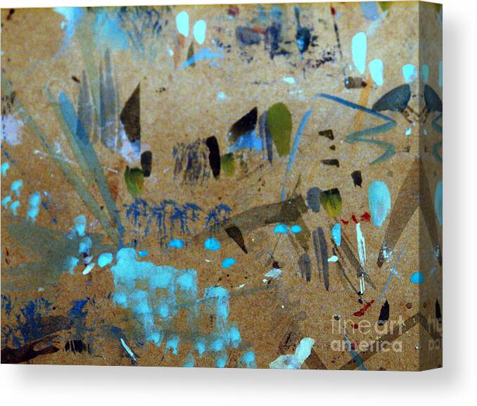 Abstract Gouache And Ink Painting Canvas Print featuring the painting Imagine 2 by Nancy Kane Chapman