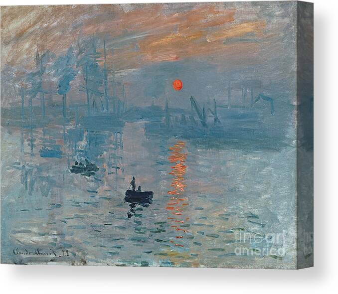 Impression Canvas Print featuring the painting Impression Sunrise by Claude Monet