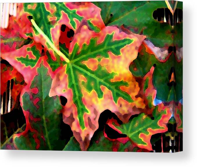 Leaves Canvas Print featuring the photograph Impressionist Leaf by Vijay Sharon Govender
