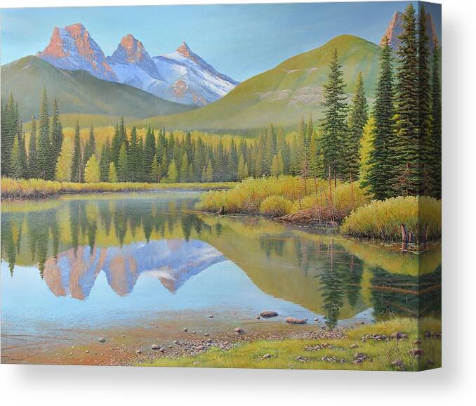 Jake Vandenbrink Canvas Print featuring the painting In The Morning Air by Jake Vandenbrink