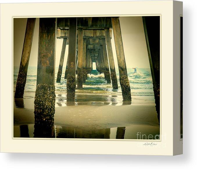 Pier Canvas Print featuring the photograph Inside the Pier by Linda Olsen