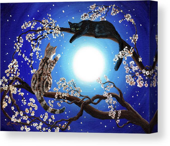 Zen Canvas Print featuring the painting Jake and Sasha by Laura Iverson