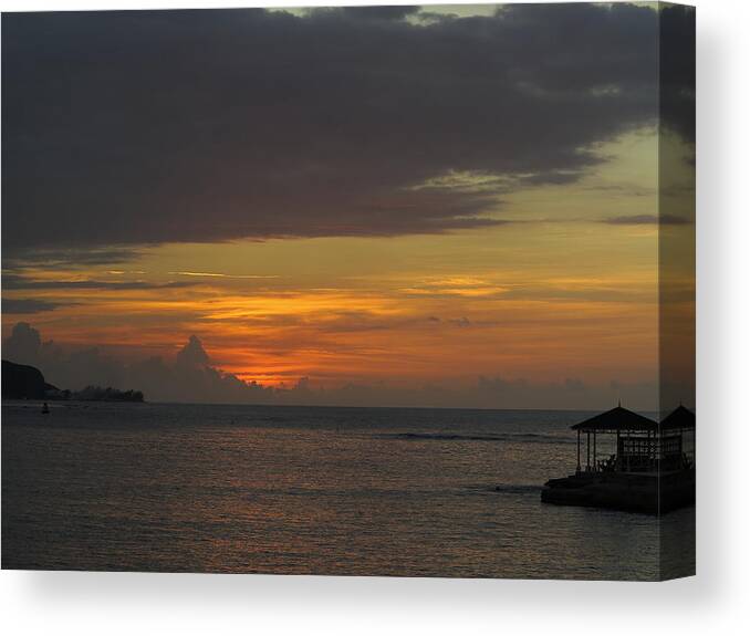Sunset Canvas Print featuring the photograph Jamaican Skies by Jessica Myscofski
