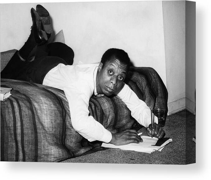 1960s Portraits Canvas Print featuring the photograph James Baldwin, 1963 by Everett