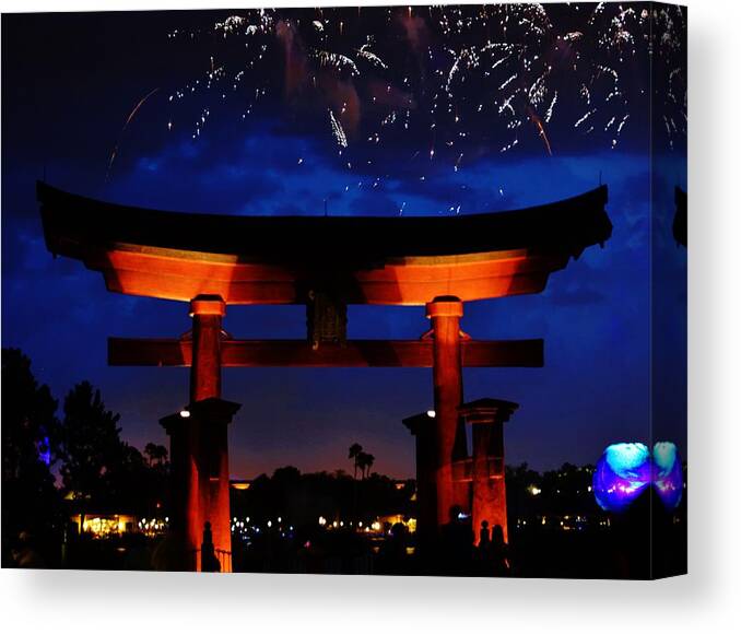 Disney Canvas Print featuring the photograph Japanese Torii by Billy Beck