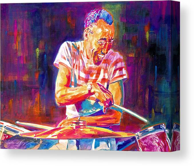 Jazz Artwork Canvas Print featuring the painting Jazz Beat by David Lloyd Glover