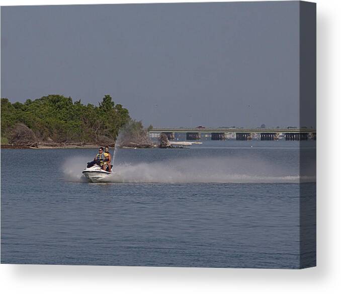 Seas Canvas Print featuring the photograph Jet Ski by Newwwman