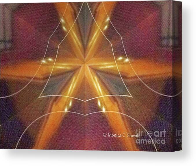 Kaleidoscope Design Canvas Print featuring the photograph Kaleidoscope Mirror Effect M7 by Monica C Stovall
