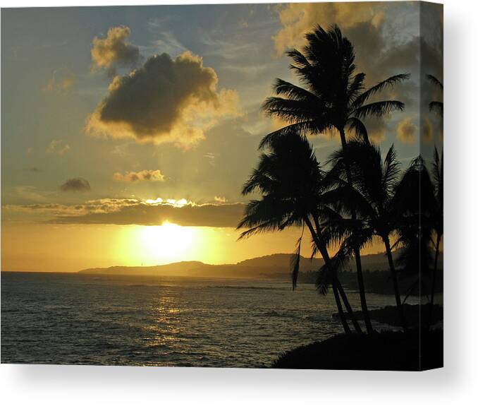 Kauai Canvas Print featuring the photograph Kauai, Hawaii - Sunset 15 by Pamela Critchlow