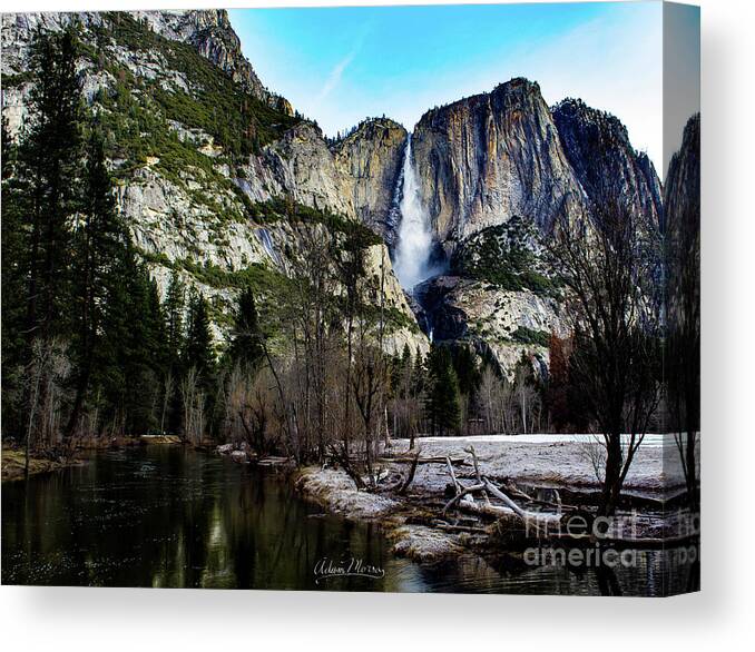 Landscape Canvas Print featuring the photograph King of Waterfalls by Adam Morsa