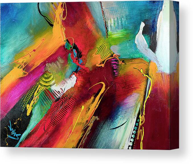 Abstract Canvas Print featuring the painting La Vie est Belle I by Jonas Gerard