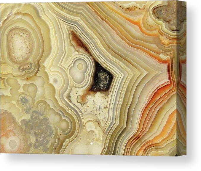 Lace Canvas Print featuring the mixed media Lace Agate by Bruce Ritchie