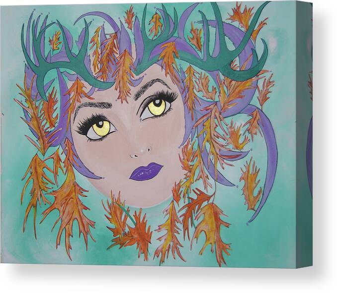 Laidy Gaga Canvas Print featuring the painting Laidy Gaga number two by Sima Amid Wewetzer