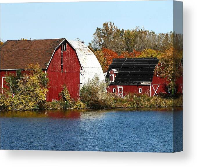 Hovind Canvas Print featuring the photograph Lakeside Michigan Farm by Scott Hovind