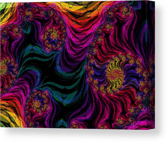 Fractal Canvas Print featuring the digital art Lets Dance by Debra Martelli