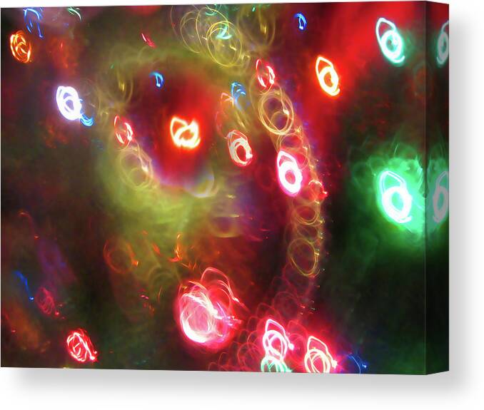 Abstract Canvas Print featuring the photograph Light Painting 10 by Mary Bedy
