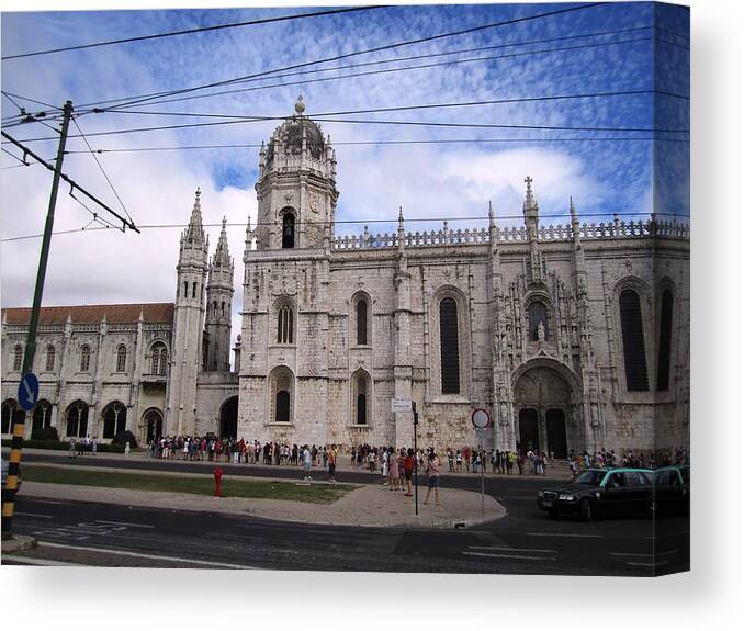 Lisbon Canvas Print featuring the photograph Lisbon Jeronimo Monastery Portugal by John Shiron