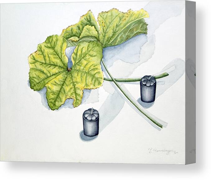 Candles Canvas Print featuring the painting Little Black Candles by Judy Henninger