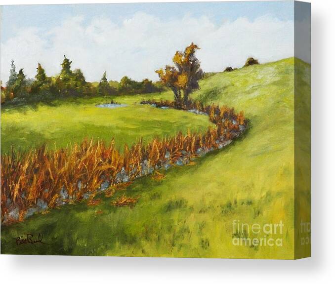 Arroyo Canvas Print featuring the painting Little Stream by William Reed