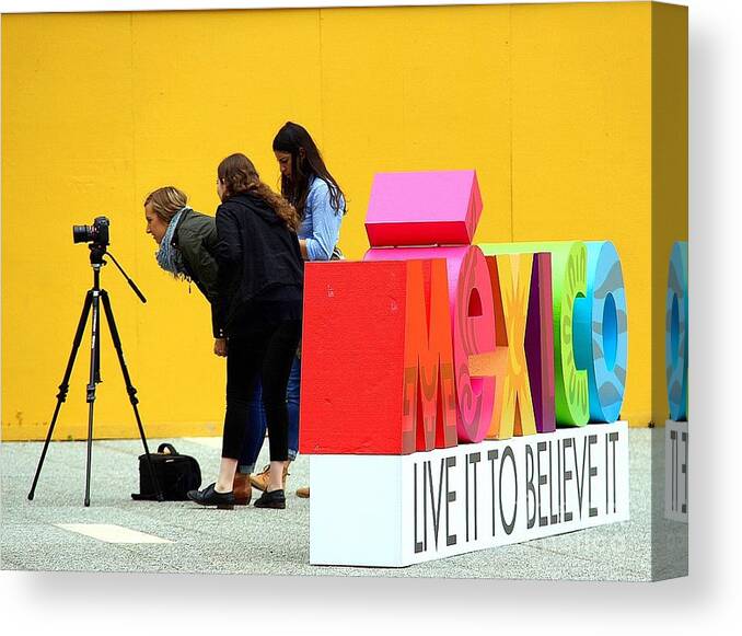 Street Scene Canvas Print featuring the photograph Live to Believe It by Jody Frankel