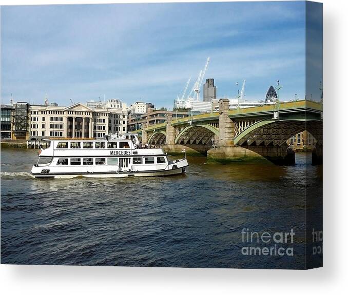 Photography Canvas Print featuring the photograph London River View by Francesca Mackenney