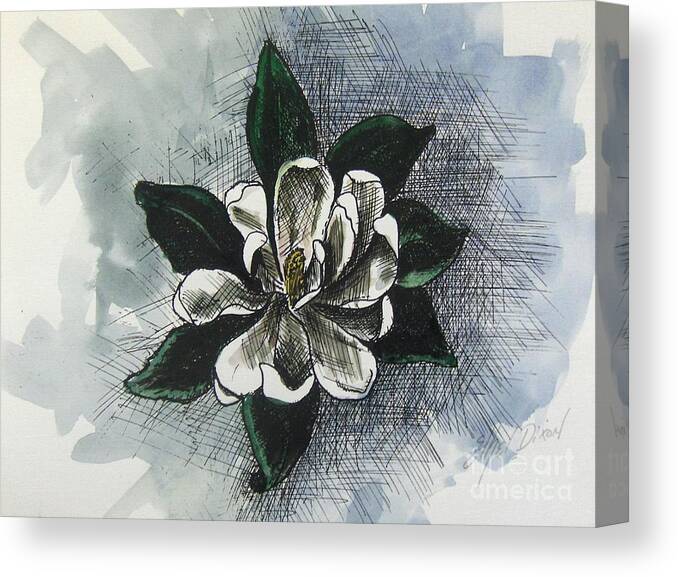 African American Art Canvas Print featuring the painting Louisiana Magnolia by Ethel Dixon