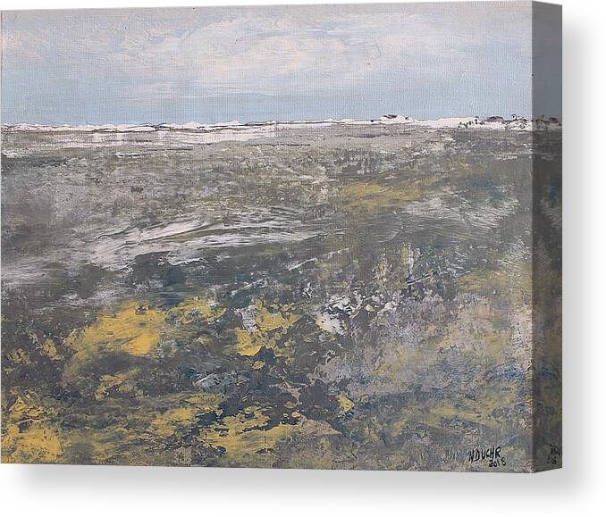 Landscape Canvas Print featuring the painting Low Tide by Norma Duch
