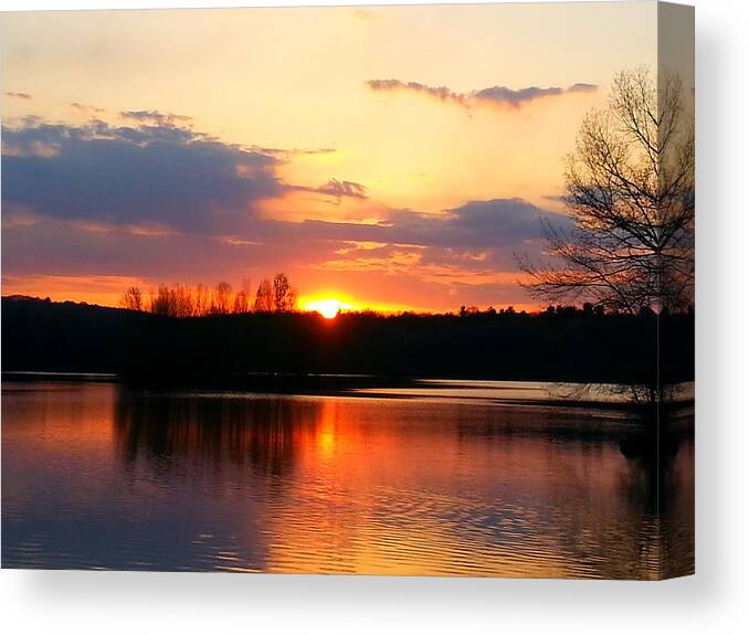 Sunset Canvas Print featuring the photograph Lullaby by Dani McEvoy