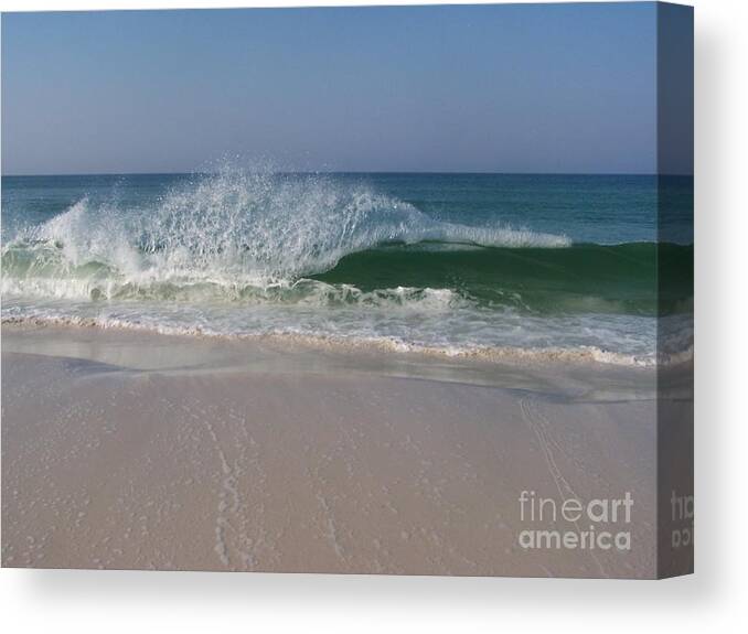 Water Canvas Print featuring the photograph Magestic Wave by Jeanne Forsythe