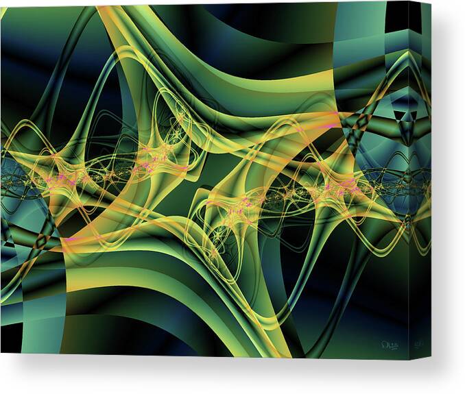 Fractal Canvas Print featuring the digital art Magnetic by Debra Martelli