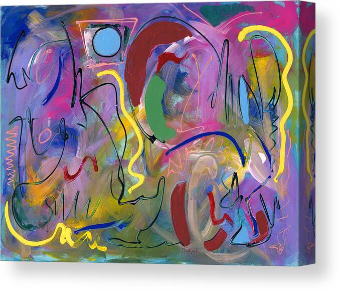 Abstract Canvas Print featuring the painting Mania by Lynne Taetzsch