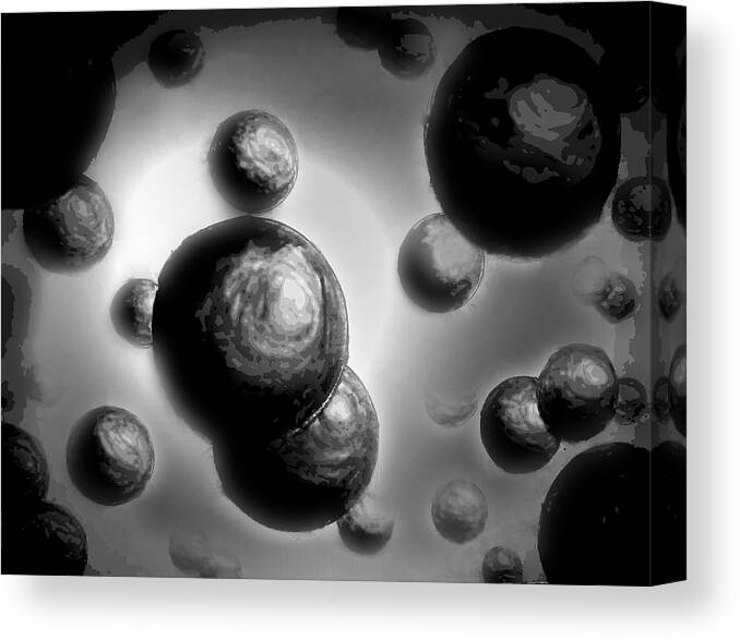 Balls Canvas Print featuring the drawing Marbles Lost by Artsy Gypsy