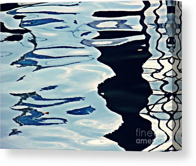 Reflection Canvas Print featuring the photograph Marina Abstract 14 by Sarah Loft