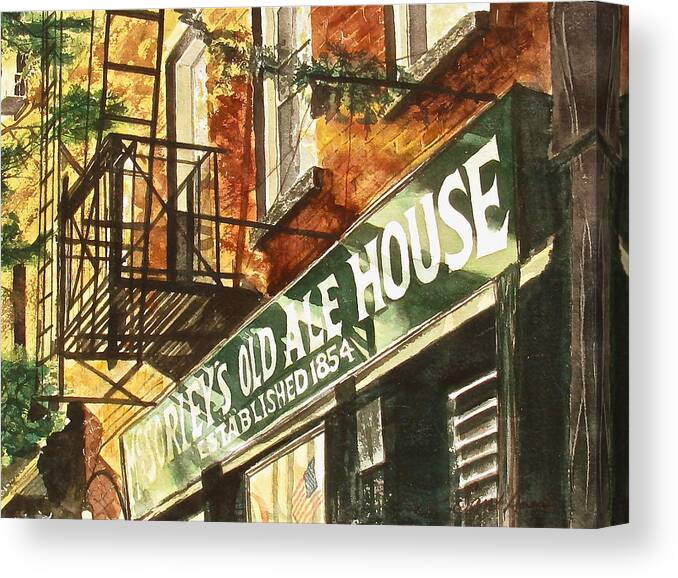 Mcsorley's Canvas Print featuring the painting McSorley's by Frank SantAgata