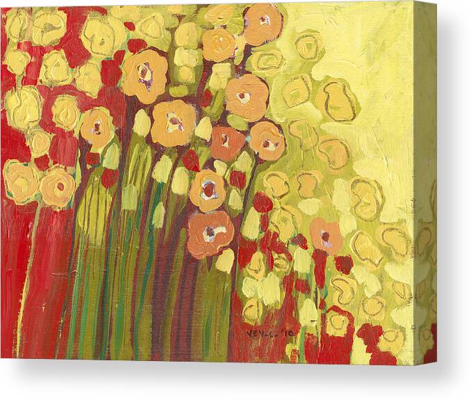 Floral Canvas Print featuring the painting Meadow in Bloom by Jennifer Lommers