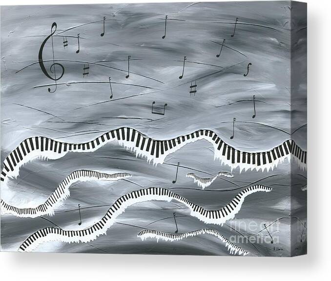 Abstraction Canvas Print featuring the painting Melody by Kenneth Clarke