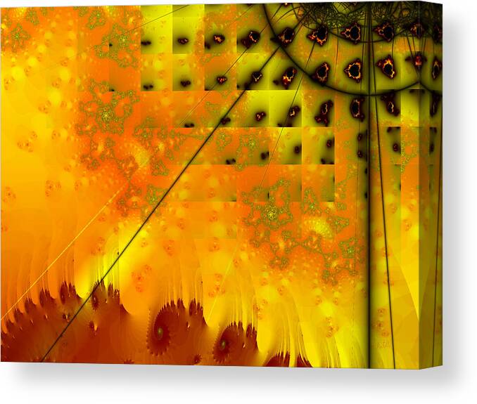 Fractal Canvas Print featuring the digital art Memories of another time III by Debra Martelli