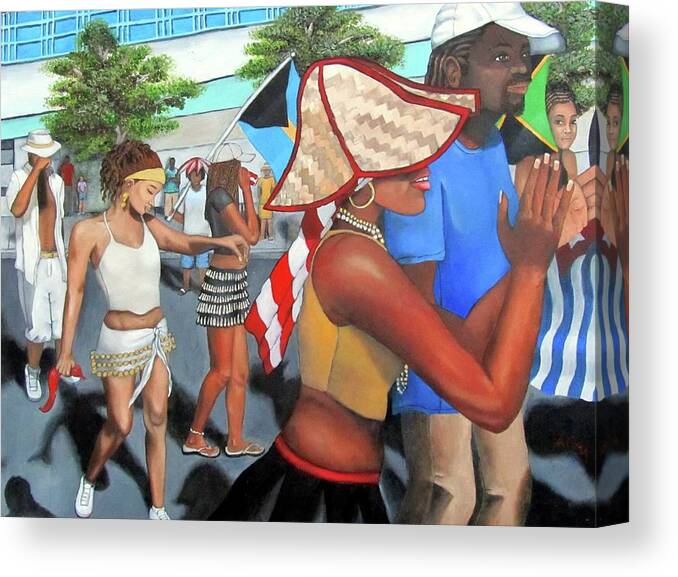 Miami Canvas Print featuring the painting Miami Carnival by Alima Newton