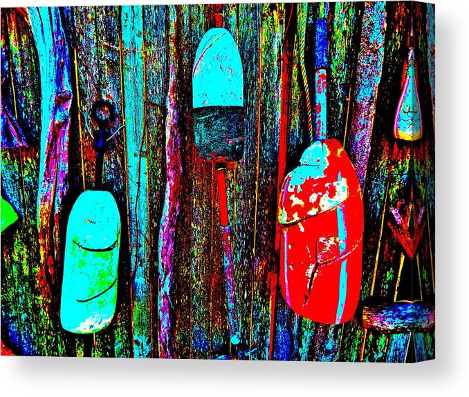 Abstract Canvas Print featuring the photograph Mike's Art Fence 191 by George Ramos